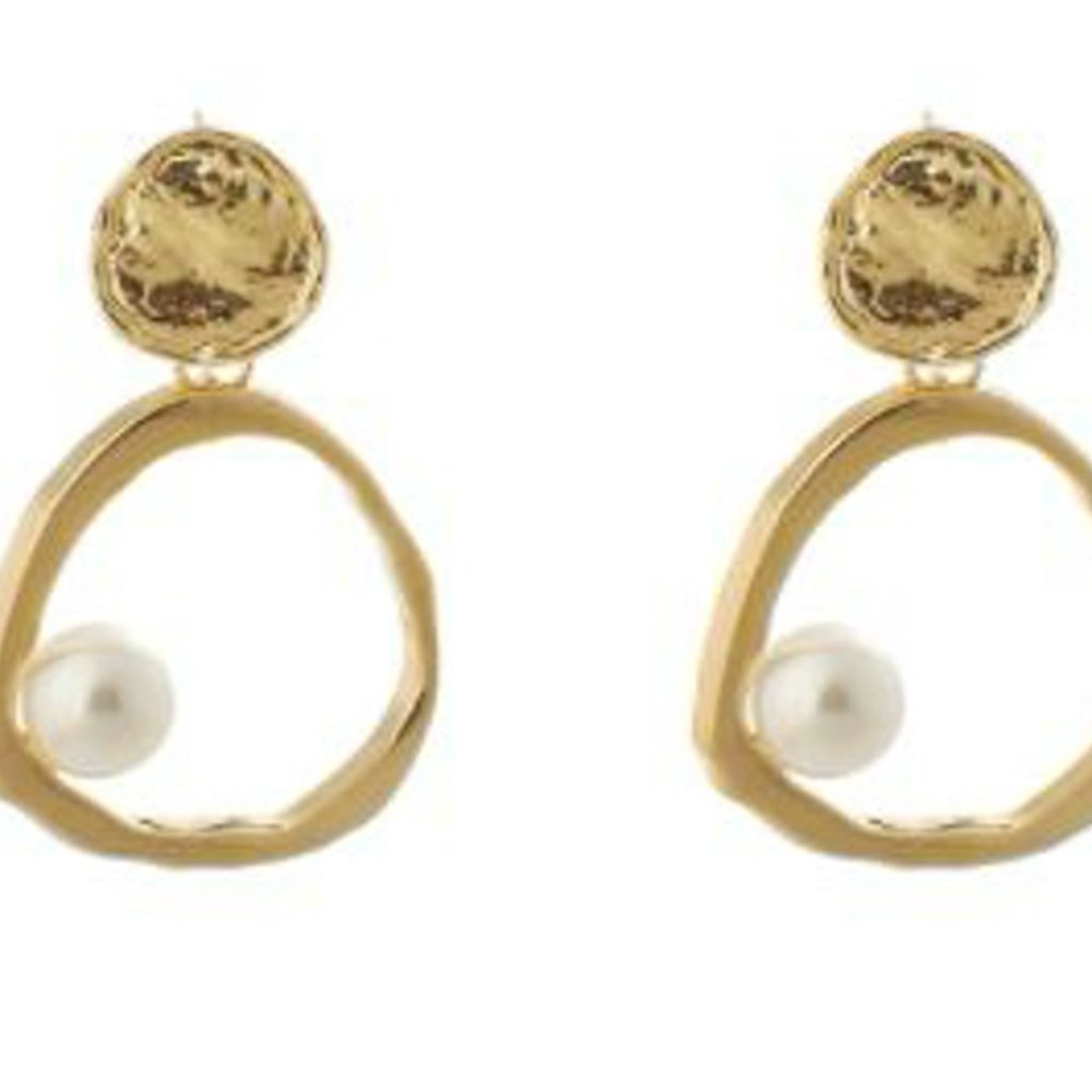 Gold and Pearl Earrings - Picture 4 of 4